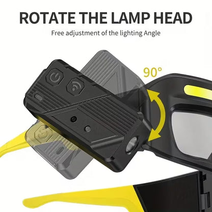 Ultra-Wide LED Headlamp with Motion Sensor - USB-C Rechargeable